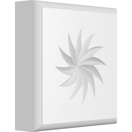 Ekena Millwork Standard Sedgwick Spiral Rosette With Rounded Edge, 4"W x 4"H x 1"P ROSP040X040X100SDG14